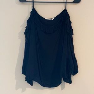 Black off the shoulder top